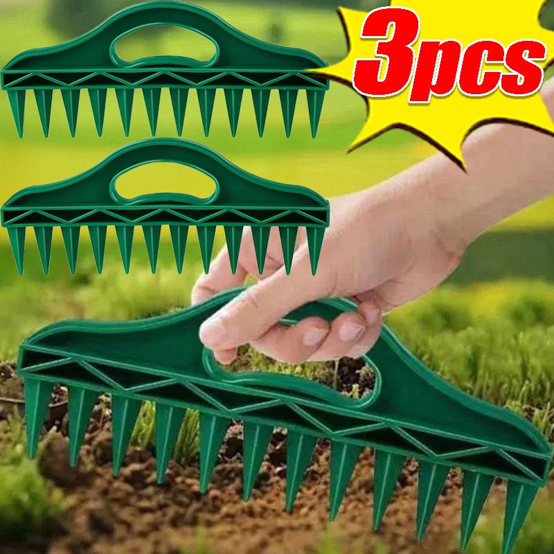 3/1x Plastic Hand Dibbler Garden Seeder Tool 12-Hole Fast Seeding Dispenser Dibber Efficient Planting In Flower Lawn Garden Tool