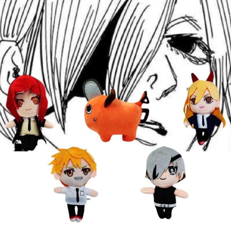 High Quality Chainsaw Man Denji Power Quanxi Makima Pochita Plush Toy Soft Squeezable Unique Kids Gift