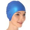 Swim Cap Elastic Put on Easily Silicone Silicone Swimcap Long Hair for Training