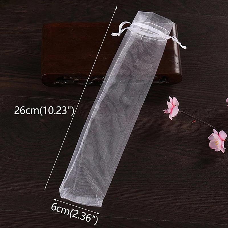 20 шт. складной веерный мешочек из органзы с завязками, складной карманный веерный мешочек для наружной свадебной вечеринки, подарочные пакеты