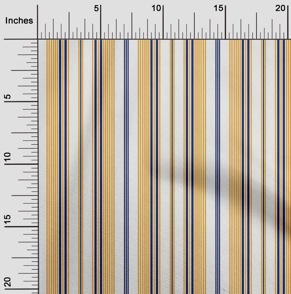 oneOone Cotton Flex Fabric Multicolor Stripe Decor Fabric Printed BTY 40 Inch