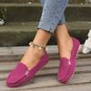 Fashion 2025 Classic Round Toe Flat Non-Slip Casual Loafers FashionTemperament Shallow Mouth Comfortable Women's Walking Shoes