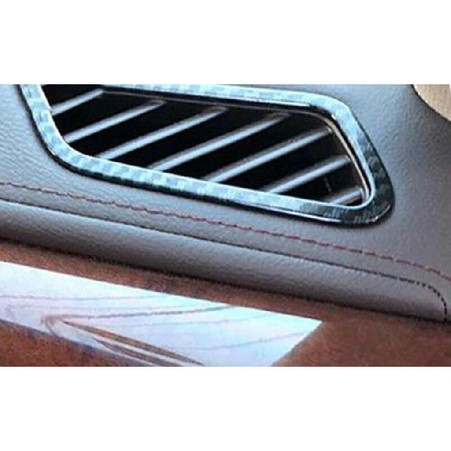 For Cadillac XTS 2013-2019 Carbon Fiber Dashboard L&R Air Outlet Vent Trim 2pcs
