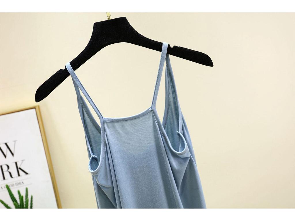 Модальная майка-корсет из ледяного шелка для женщин - Маленькая, Сексуальная, Майка с круглым вырезом, Нижнее белье