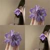 Summer Vacation Flower Duckbill Clip Dance Show White Floral Mesh Flower Hairpin Bridal Wedding Fairy Fringe Clip Girls Women