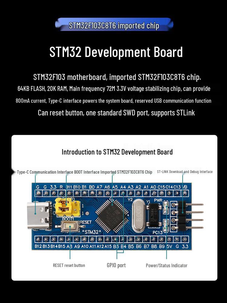 Умный автомобильный набор STM32: Следование по линии, Обход препятствий, Ультразвуковые датчики, Сервоприводная голова, Bluetooth-управление