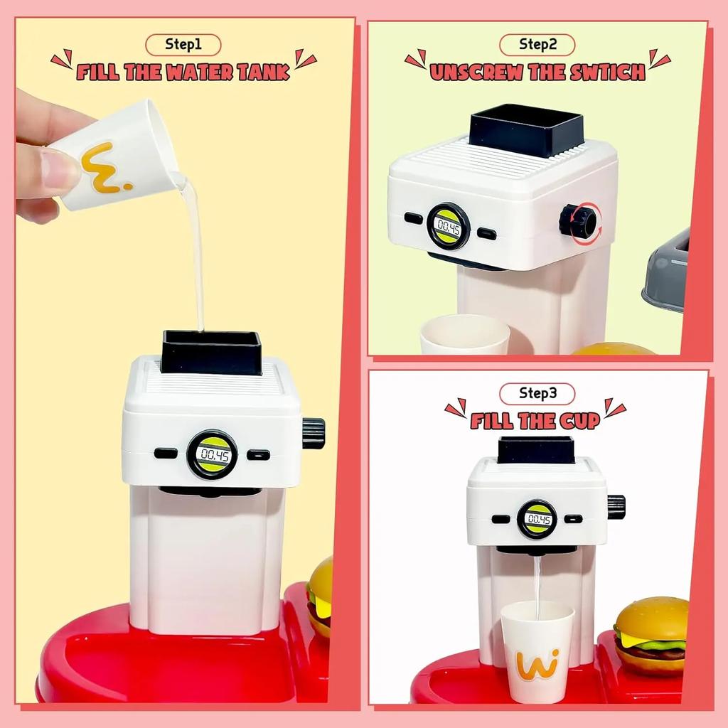 71 шт. ролевые игры игрушки фастфуд игрушки кассовый аппарат реалистичные наборы еды для малышей диспенсер для воды гамбургер сэндвич