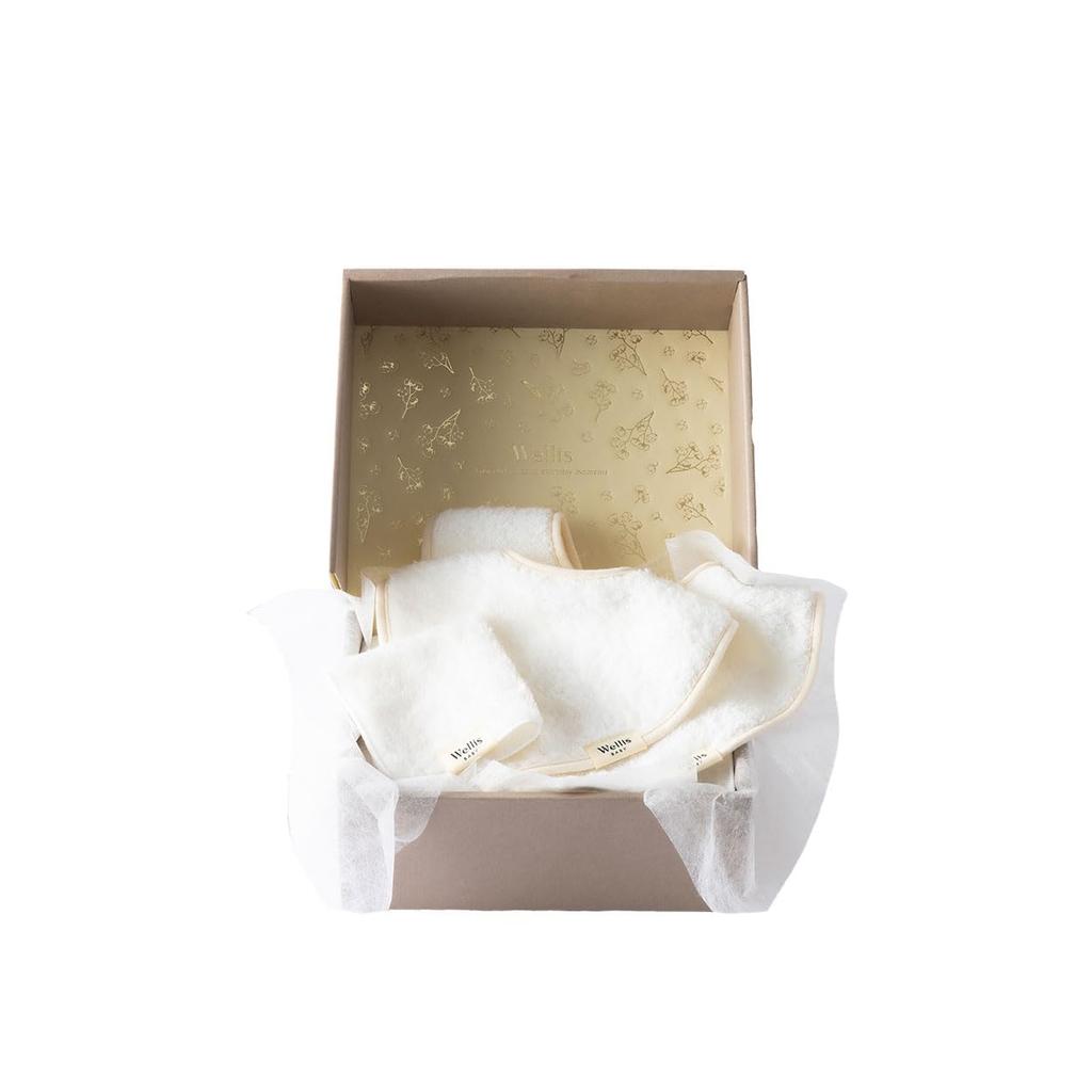 Wellis BABY Вводная коробка Натуральный белый большой мамино полотенце натуральный (Маленький слюнявчик, слюнявчик, белый)