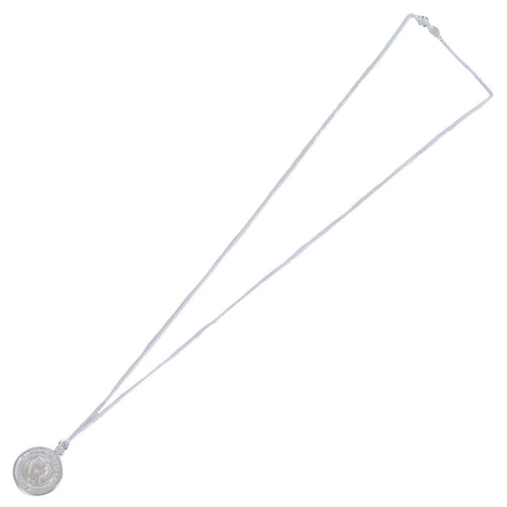 Ожерелье и кулон с серебряной росписью «Манчестер Сити»