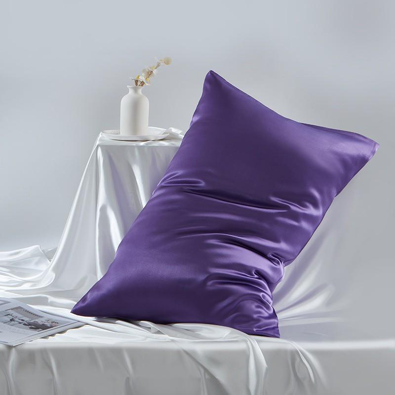 100% Pure Mulberry Silk Pillowcase Double-Sided Smooth 22 Momme Solid Color Zipper Or Envelope