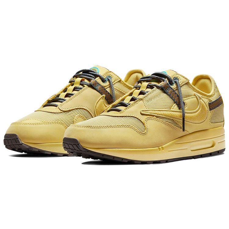 Travis Scott X Nike Air Max 1 Saturn Gold Unisex Sneakers Tan Tea-Tree-Mist Tent DO9392-700