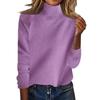 Women's Fashion Thickened High Standing Neck Loose Sweater Plunging Sleeve Bottom Shirt Top