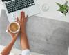 Vinyl Desk Mat with Stylish Concrete Texture Print 100x50 cm