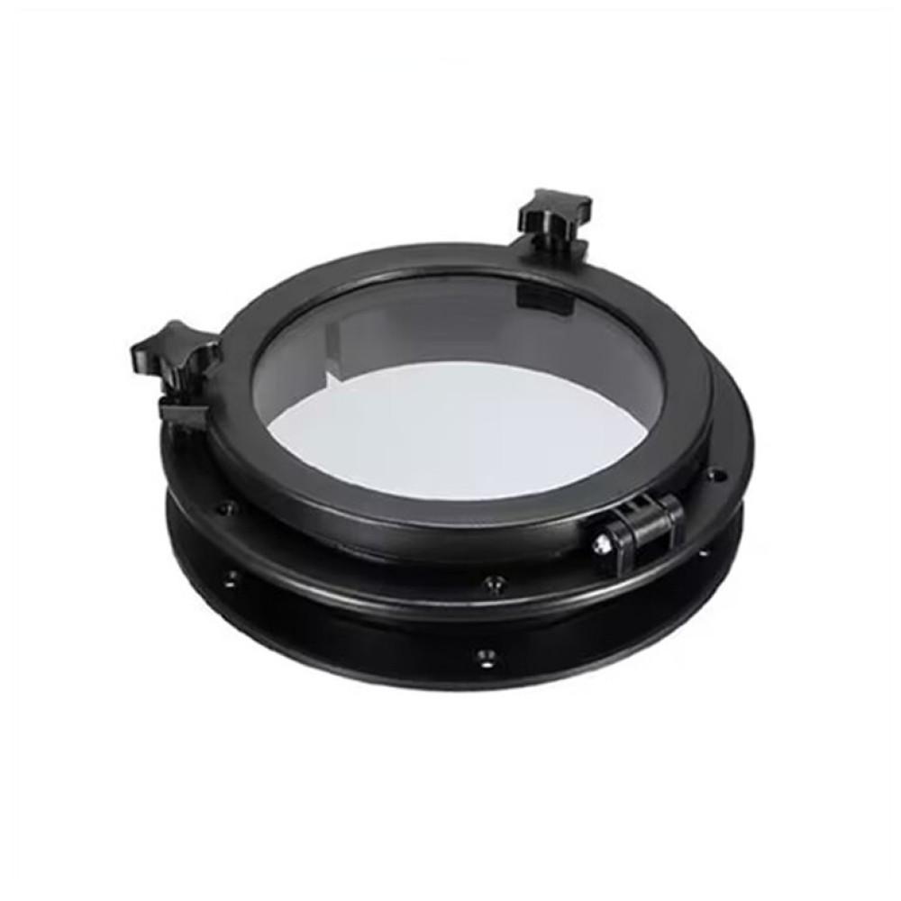 215mm Marine Boat Yacht Caravan Porthole ABS Plastic White Black Round Decorative Window Watertight Window