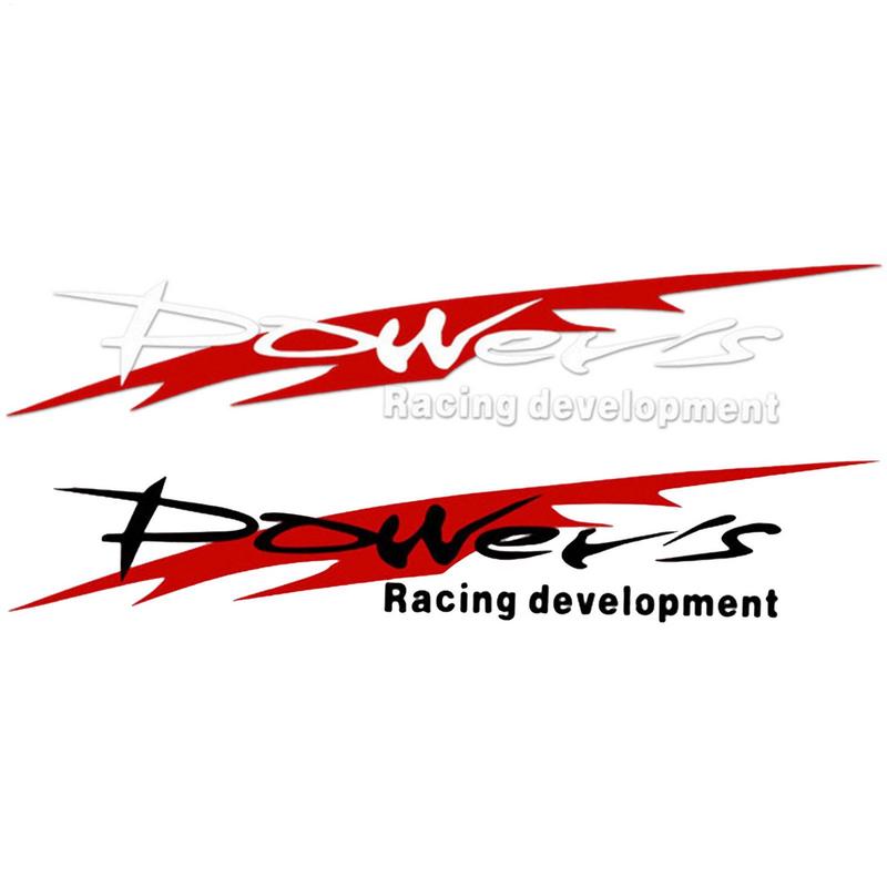 Наклейка на машину 'Racing Development' Стильная Спортивная наклейка 'Power's Racing Development' Светоотражающая водонепроницаемая наклейка на автомобиль
