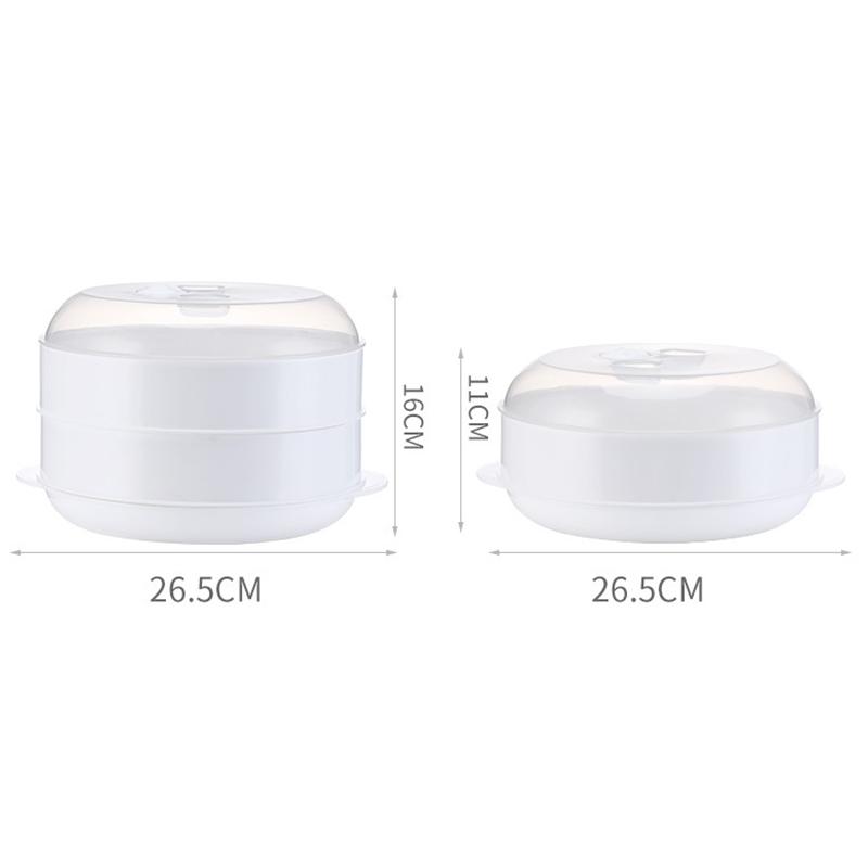 YOMDID Микроволновая печь Специальная пароварка PP Пароварка для приготовления булочек на пару с крышкой Прочная посуда для приготовления на пару Кухонный инструмент 1/2 яруса