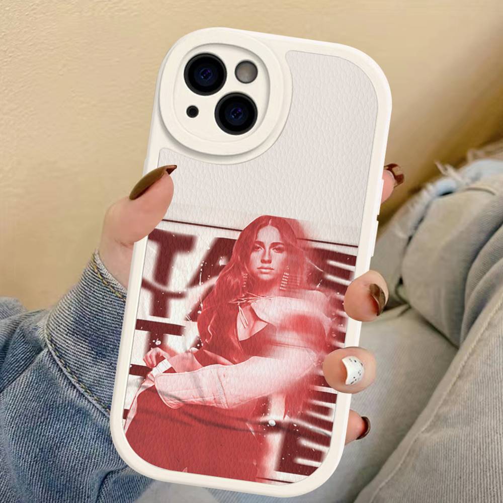 Tate M-McRae Singer For IPhone 16 15 14 13 12 11 Pro Max Plus Shockproof Leather Soft Phone Cover