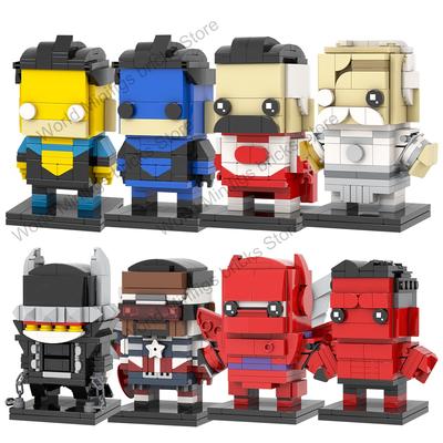 MOOXI MOC Непобедимо Brickheadz Марк Омни-Мэн Аниме Фигурки из Фильма Совместимые Строительные Блоки Подарок Игрушки Для Детей Взрослых Кирпичики
