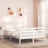 VidaXL Bed Frame with Headboard White 140x200 Cm Solid Wood 3194572