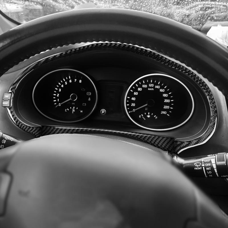 Аксессуары для автомобиля из настоящего углеродного волокна Декоративная накладка на рамку спидометра Мягкая наклейка для Kia Sportage 2011 2012 2013 2014 2015 2016