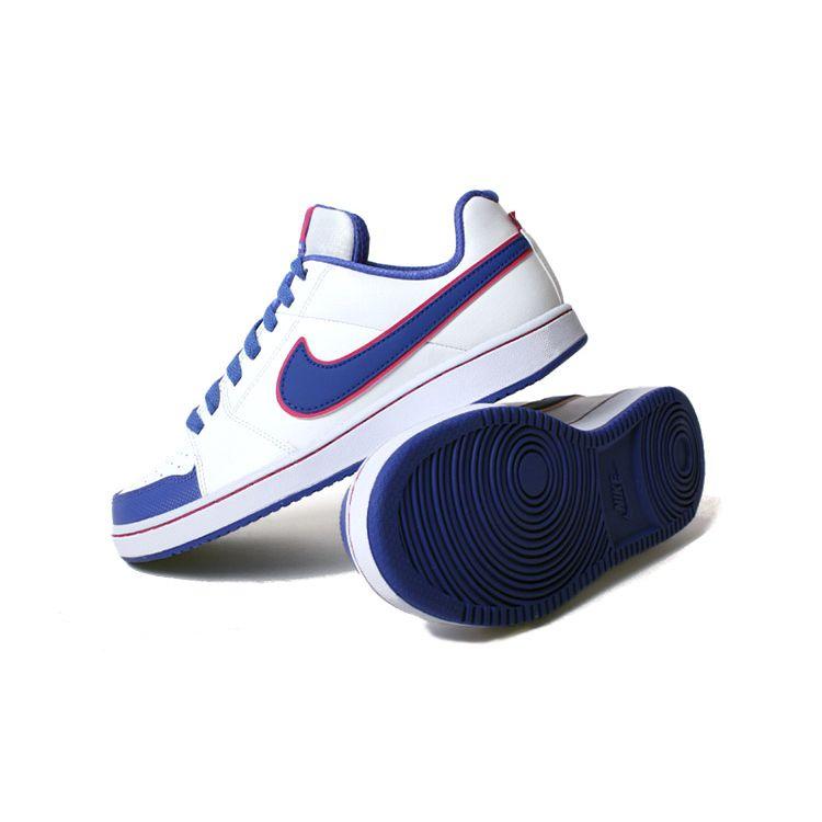 Nike Backboard 2 Кожаные Цветные Блоки Повседневные Нескользящие Амортизирующие Прочные Низкие Кеды для Скейтборда Женские Кроссовки Бело-Сине-Розовые 488303-104