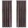 Velvet Curtains with Curtains 2 pcs Brown 225 x 140 cm Velvet