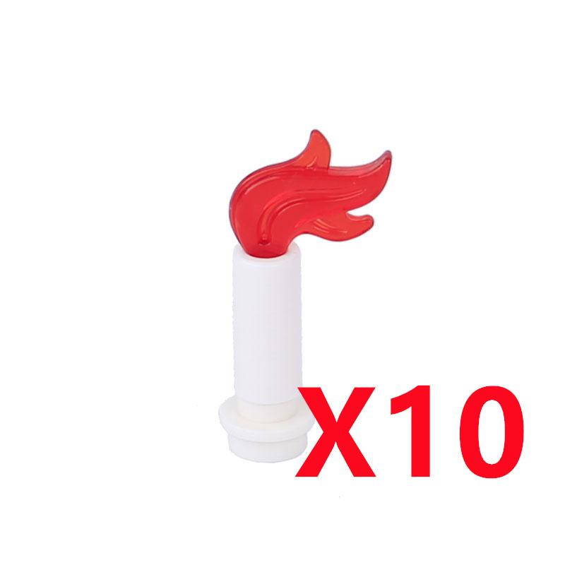 MOC Строительные блоки Костер Пламя Средневековая Бутылка вина Набор аксессуаров Модель подсвечника Мини-кирпич Совместимая игрушка Подарок Сделай сам X019