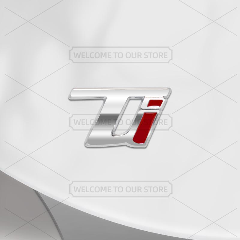 Car 3D Q2 Q4 TI Body Emblem Badge Decals Auto Tail Sticker