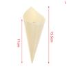 50Pcs Disposable Wood Appetizer Cones Ice Cream Cone Cups Party Candy Cones