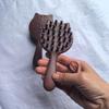 Двусторонний гребень из рога оленя: Массажный инструмент для кожи головы и глаз с шестью когтями