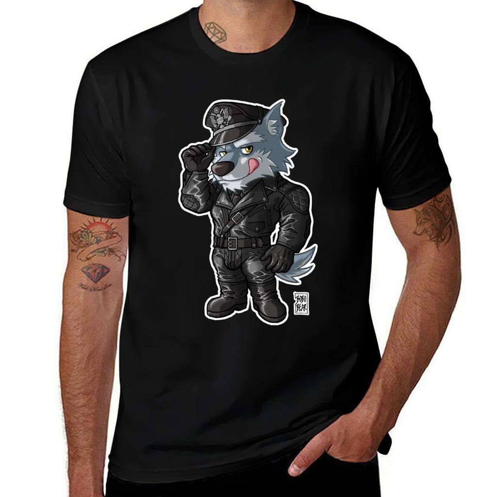 Leather Wolf Bearzoo Series Tshirt Boys Animal Print Unisex T Shirt Unisexs Graphic Tshirts Funny