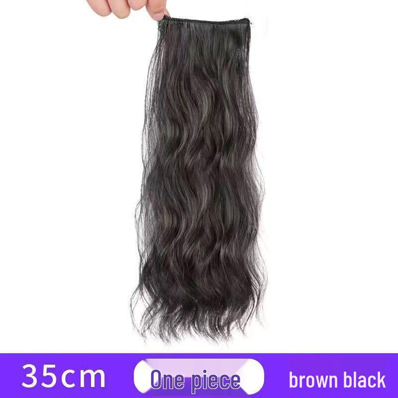Natural Short Wave Hairpiece for Women: Invisible, Realistic Extension for Volume, Fluffy Long Curls, Forehead Wig