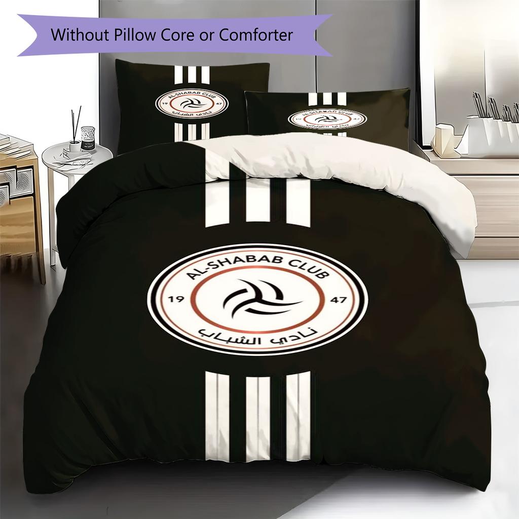 Al Shabab Club Pattern Bedding Set Quilt Cover Pillowcase Home Decor Gift (1 * duvet cover + 2 * pillowcase, without core)