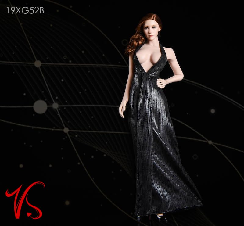 VSTOYS 19XG52 Beautiful Woman Evening Cabaret Dress and High Heel Shoes Set and Body Not for Scale Action Compatible with TBLeague and Other Figure