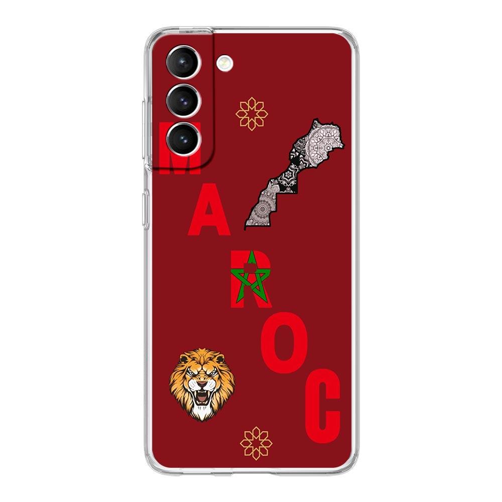Флаг Марокко Maroc Марокко Паспорт Чехол для телефона для Samsung Galaxy S25 S24 Plus S23 FE S22 S21 S20 Ultra 5G S10 S10E Прозрачный чехол