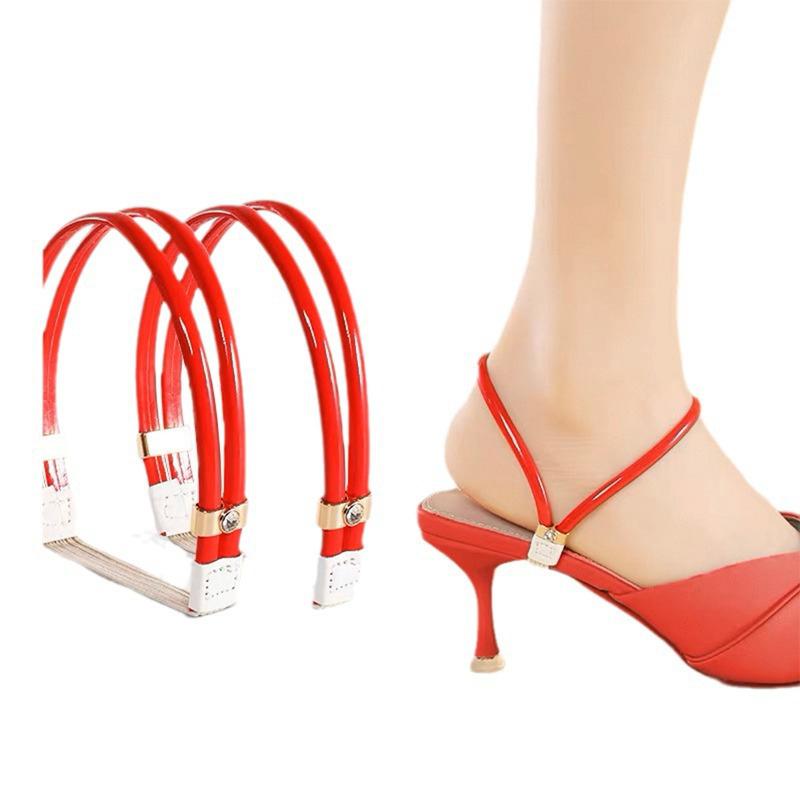 Ankle Holding Loose Anti-Skid Bundle Laces Tie Straps Band Women Shoelaces Free Triangle Bundle High Heels Shoe Belt