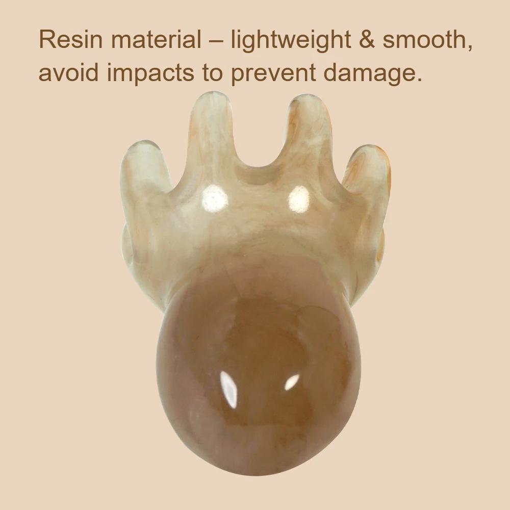 1 шт., расческа для акупунктурного массажа в форме головы осьминога с широкими зубьями, для спины, шеи и ручного глубокого массажа спины