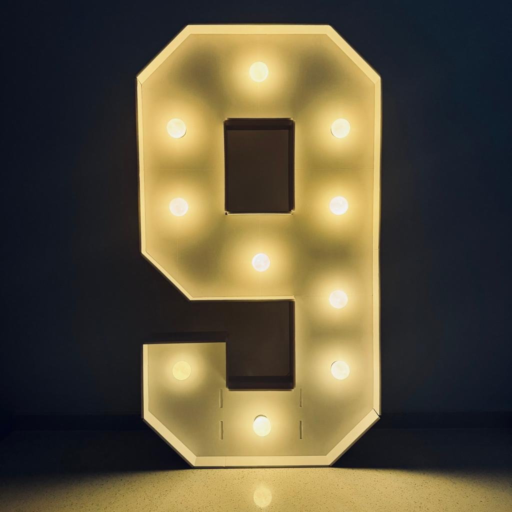 1 шт. 91,5 см/36 дюймов Светящаяся цифровая рамка-маркиза Теплый свет KT-доска Номер 0-9 Подключаемая KT-доска Декоративный свет для вечеринки по случаю дня рождения Юбилейный декор