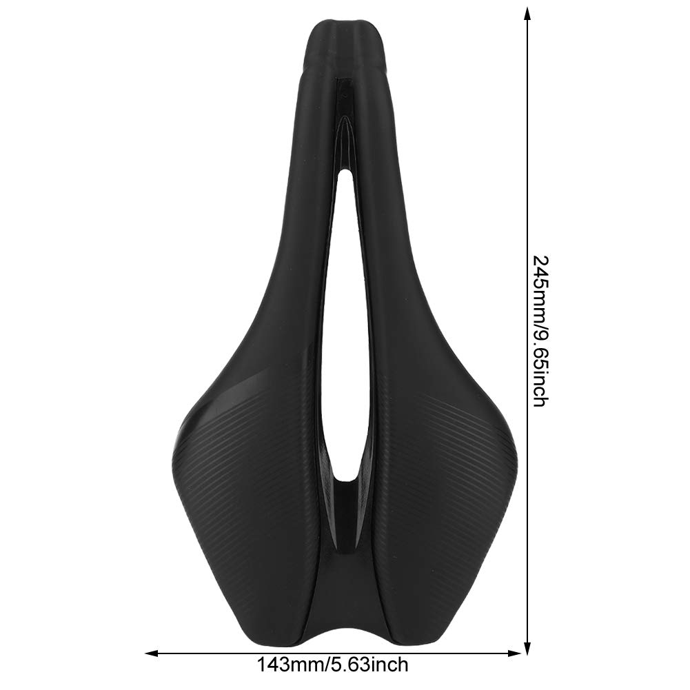 EC90 Black Line Bicycle Soft and Comfortable Seat Cushion for Mountain and Road Ergonomic Hollow Design for Stress Suitable for Men and Synthetic