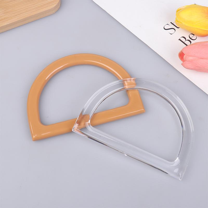 2Pcs D Shape Bag Handles Diy Replacement Handbag Tote Handles Decorative Bag Handles Purse Crochet Bags Making Supplies