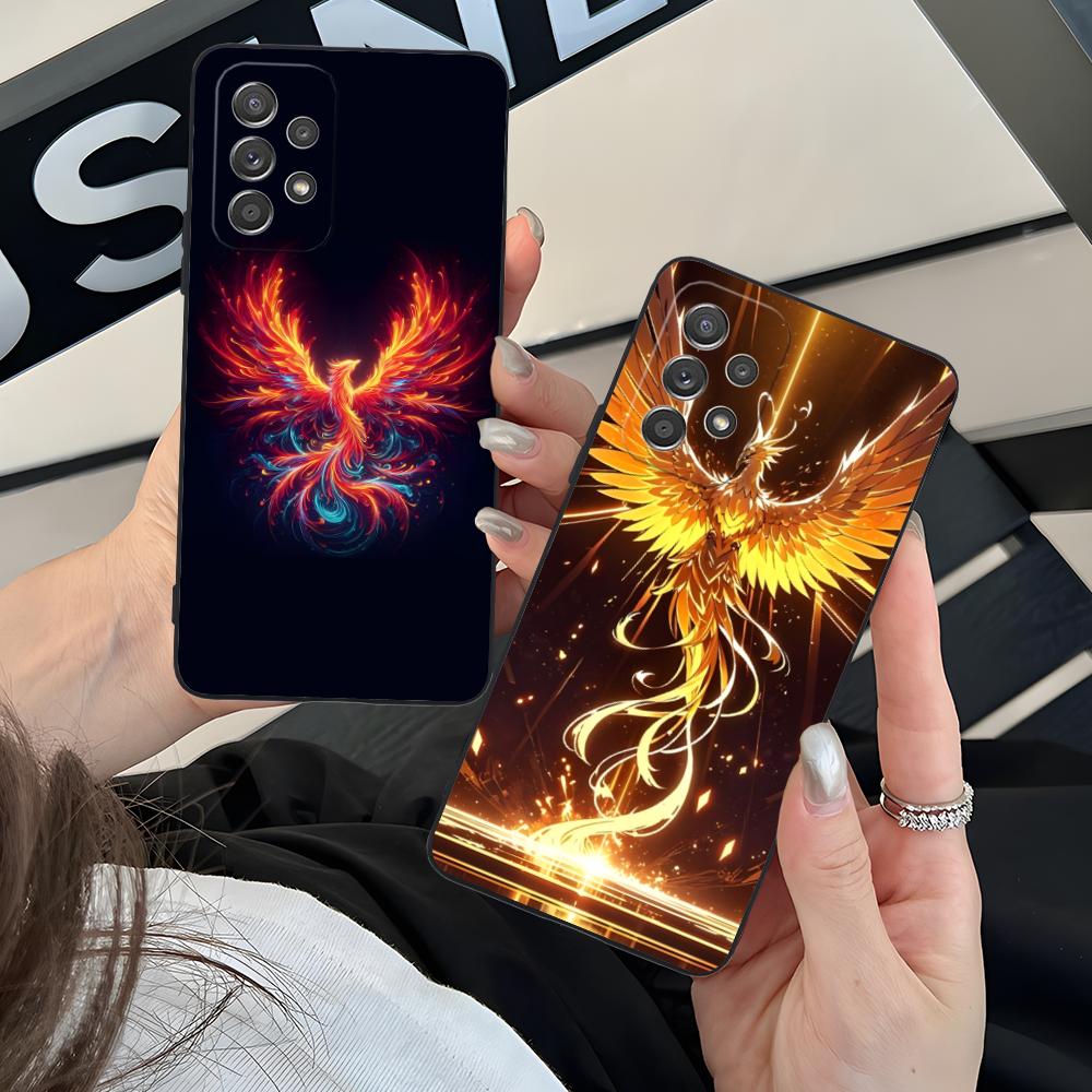Luxury Phoenix Mobile Cell Phone Case for Samsung Galaxy A56 55 54 53 52 51 36 35 34 23 16 15 5G Colorful Cover Pretty Cover