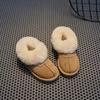 Simple Girls Slipper Elastic Band Kids Toes Wrapped Winter Warm Boys Children Cotton Shoes Casual Non-slip Cute Short Boots