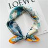 53*53cm Square Silk Scarf Women's Fashion Printed Small Neck Scarf Office Women's Hair Belt Folar Handkerchief Women's Handkerchief Scarf