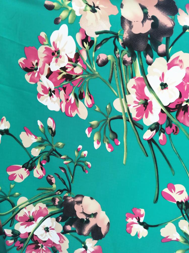 Большая Цветочная Ткань из Шелкового Сатина для Ципао, Подкладки и Ленты для Головного Убора