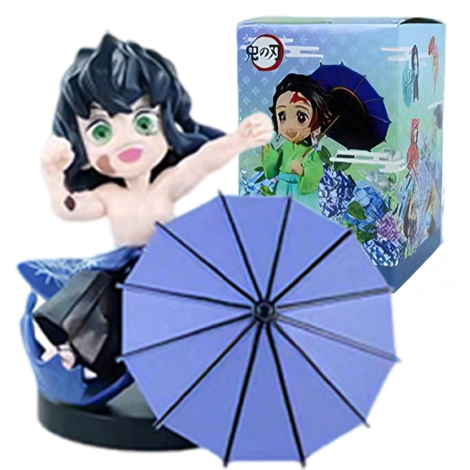 В наличии 12 см кавайная Серия сливового дождя из Клинок, рассекающий демонов, с коробкой, ручная работа, модель, фигурка-орнамент-подарок, нет Яиба, Камадо, Незуко