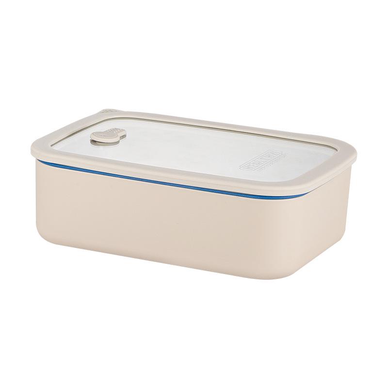 Корейский квадратный ланч-бокс из нержавеющей стали 304 с герметичной стеклянной крышкой - Подходит для микроволновой печи