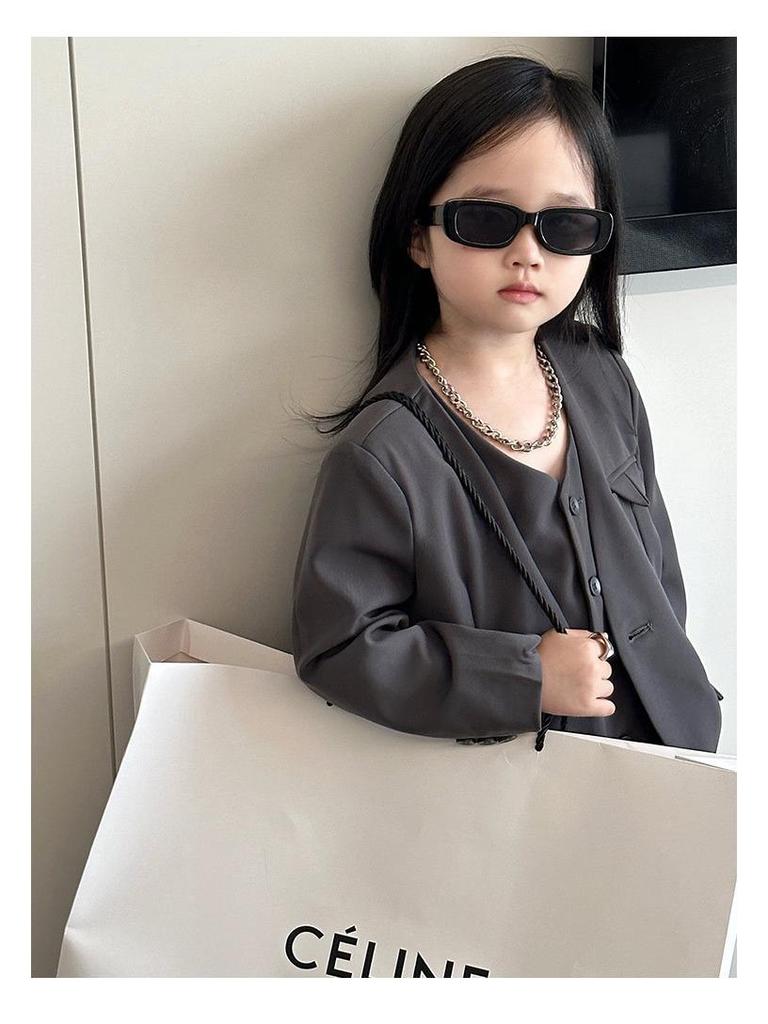 Осень 2025 Девочки Костюм-конфетка из 3 предметов - Блейзер в корейском стиле