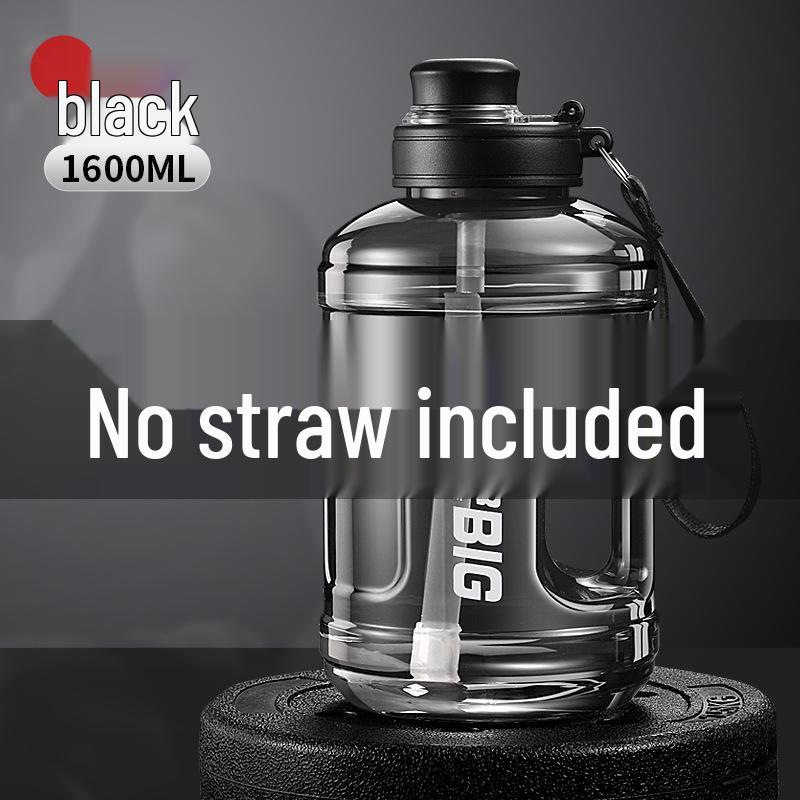 Портативный пластиковый стакан для воды большой вместимости с соломинкой для летних видов спорта