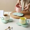 Ceramic Coffee Cup Creative European Coffee Cup And Saucer Set Small Fresh Ceramic Tea Cup Drinking Cup Breakfast Cup