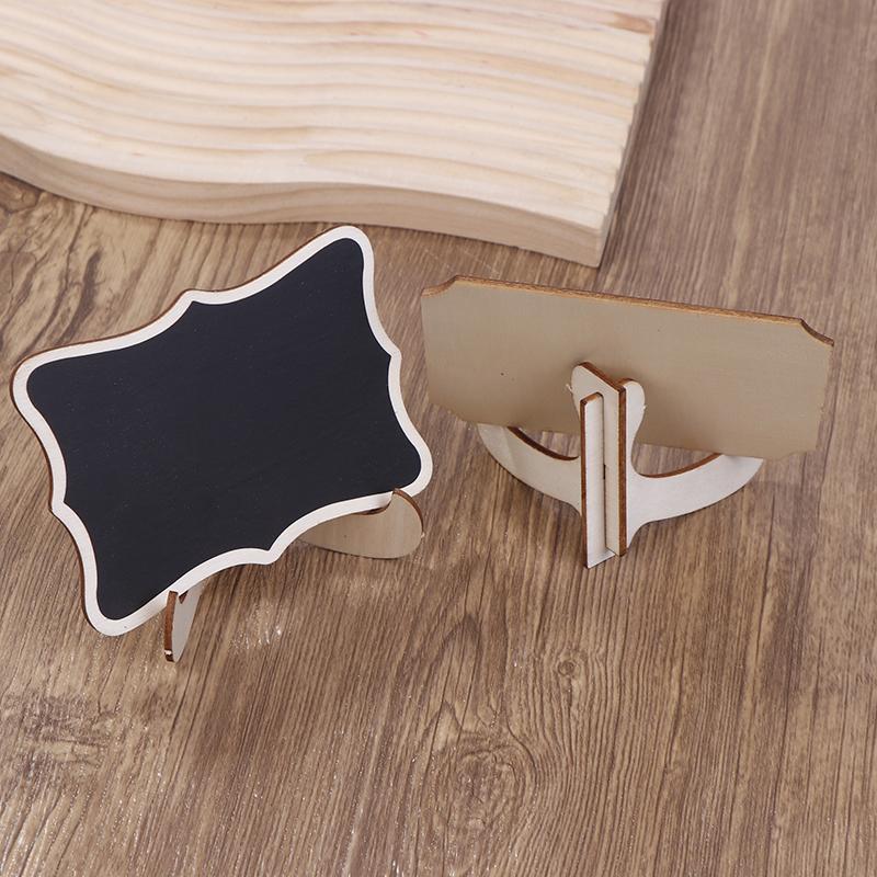 10 шт. доска для сообщений мини-мольберт подставка деревянная доска для письма черная реквизит для заметок настольная открытка на день рождения